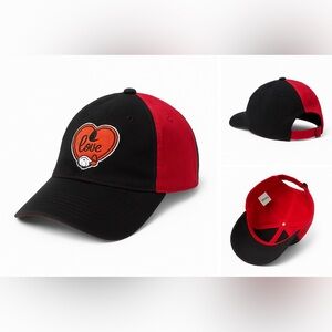 Disney Minnie Mouse “Love” Baseball Cap Black & Red Adjustable Hat